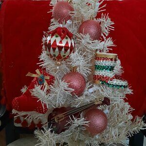 Assorted Christmas Ornaments - Stocking, Boot, Dog, Balls, Instrument